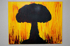 Acrylic Painting of a Mushroom Cloud