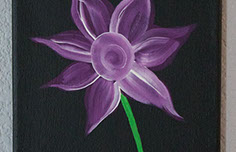 Acrylic Painting of a purple flower