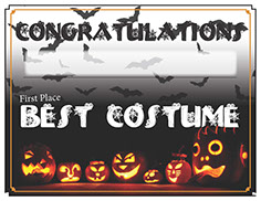 Certificate for Best Halloween Costume